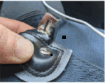 How to close and lock the bank pouch